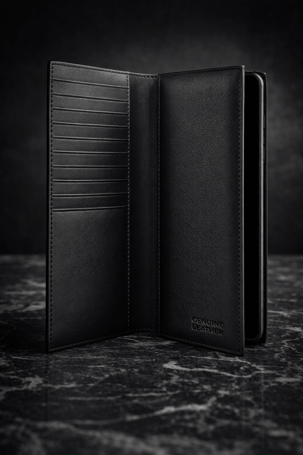 Premium Genuine Leather Long Wallet For Men & Women – 12 Card Slots | Mobile Pocket | Stylish Long Purse